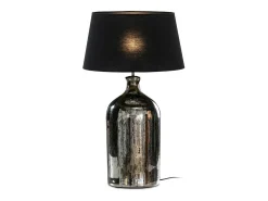 Les Tendances Base de lámpara de cristal plateado envejecido suave Gris