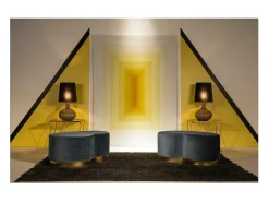 Outlet Les Tendances Base de lámpara Randy de cristal y metal Dorado