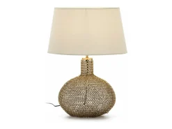Outlet Les Tendances Base de lámpara Randy de cristal y metal Dorado