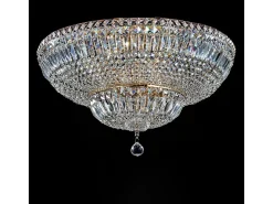 Maytoni Plafón-Basfor Lámpara de Techo Semi Empotrada Oro Antiguo & Cristal, 16 Luces, E14 Dorado