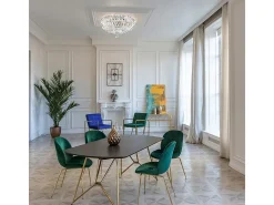 Maytoni Plafón-Basfor Plafón Semi Empotrado Níquel Antiguo & Cristal, 3 Luces, E14 Gris