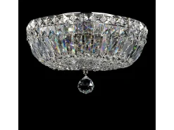 Maytoni Plafón-Basfor Plafón Semi Empotrado Níquel Antiguo & Cristal, 3 Luces, E14 Gris