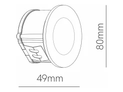 Discount Beneito & Faure - Aplique LED empotrable Artis R Wall de 4,5 W - Aplique de pared redondo IP66 con interruptor 2700K/3200K/4000K Blanco
