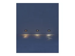 Beneito & Faure - Baliza empotrada LED Mis Sq Wall de 3 W - Baliza cuadrada de pared IP65 con interruptor 2700K/3200K/4000K - Negra Negro New
