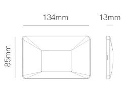 Beneito & Faure - Baliza empotrada LED Mis Sq Wall de 3 W - Baliza cuadrada de pared IP65 con interruptor 2700K/3200K/4000K - Negra Negro New