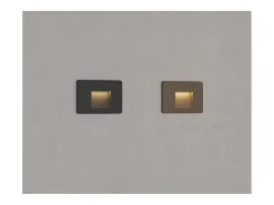 Beneito & Faure - Baliza empotrada LED Mis Sq Wall de 3 W - Baliza cuadrada de pared IP65 con interruptor 2700K/3200K/4000K - Negra Negro New