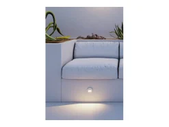 Iluminación Exterior-Beneito & Faure - Baliza empotrada LED Mis R Wall de 3 W - Baliza redonda IP65 con interruptor 2700K/3200K/4000K - Color Negro