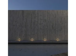 Iluminación Exterior-Beneito & Faure - Baliza empotrada LED Mis R Wall de 3 W - Baliza redonda IP65 con interruptor 2700K/3200K/4000K - Color Negro