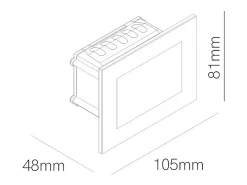Beneito & Faure - Foco empotrable LED Artis Sq Wall de 4,5 W - Foco de pared cuadrado IP66 con interruptor 2700K/3200K/4000K Blanco Clearance