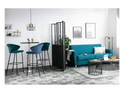 Miliboo Biombo-Biombo 4 paneles en metal y cristal RACK Negro