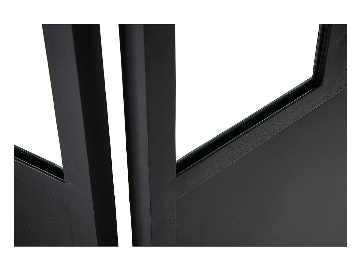 Miliboo Biombo-Biombo 4 paneles en metal y cristal RACK Negro