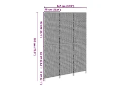 Biombo 147 x 180 cm polirratán Beige Outlet