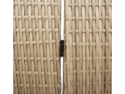 Biombo 147 x 180 cm polirratán Beige Outlet