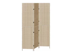 Biombo 147 x 180 cm polirratán Beige Outlet