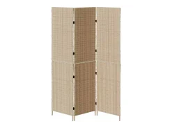 Biombo 147 x 180 cm polirratán Beige Outlet
