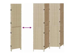 Biombo-Biombo 196 x 200 cm polirratán Beige