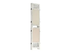 Biombo de 4 paneles 140x165 cm Tela Crema Hot