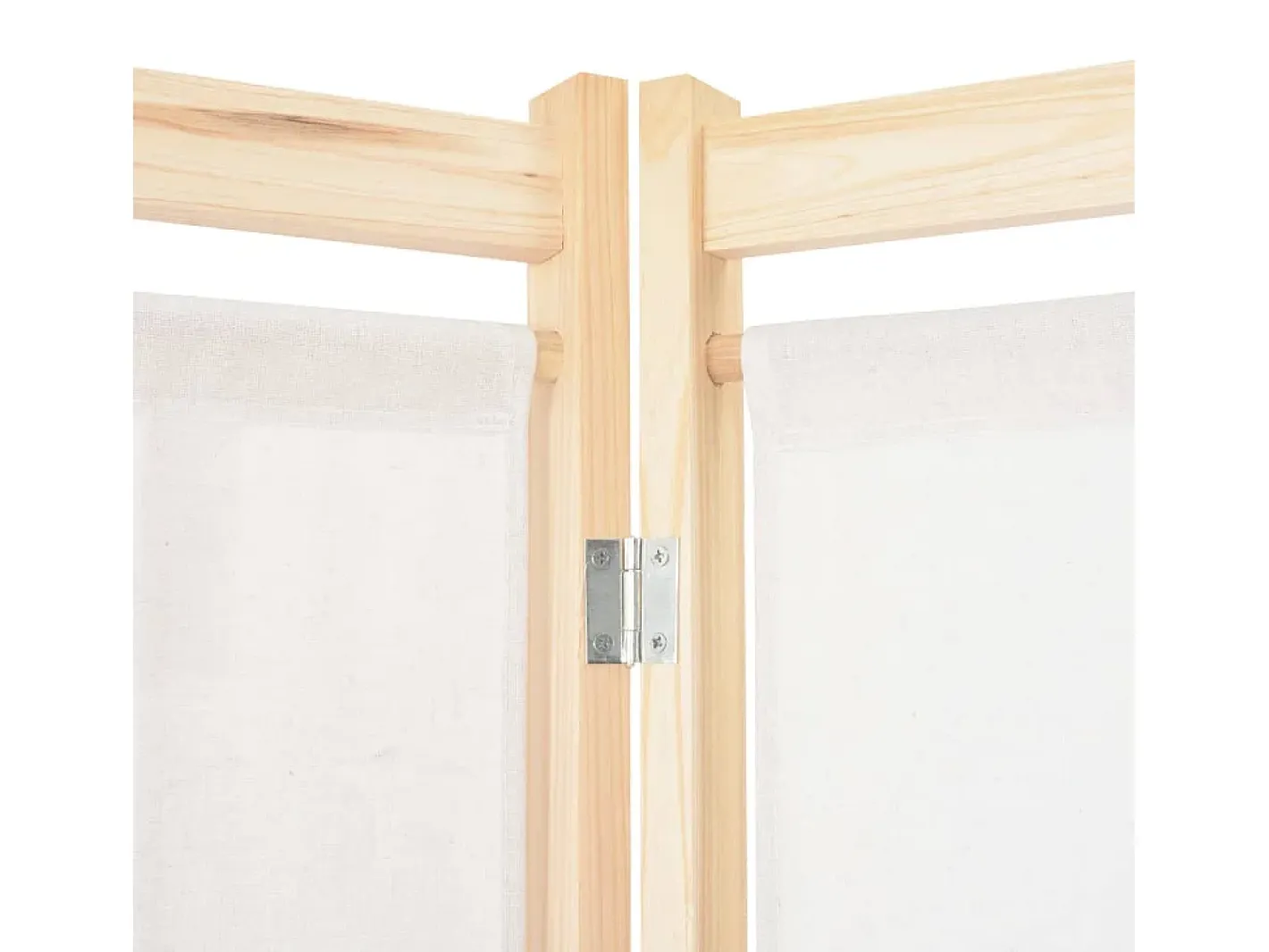 Clearance Biombo de 6 paneles 240 x 170 x 4 cm Tela Crema