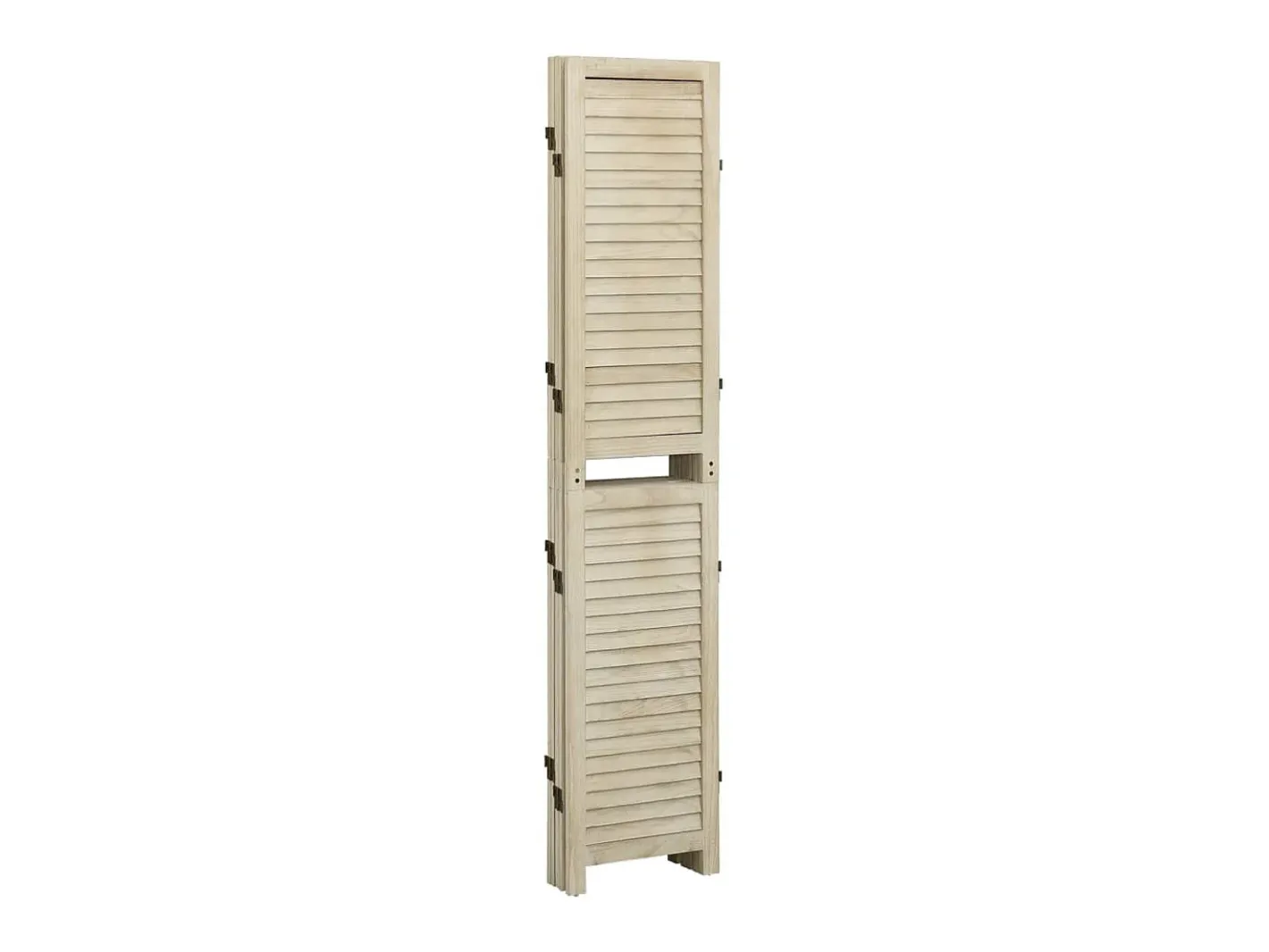 Biombo de 5 paneles de madera maciza de paulownia 175x165 cm ES877770 Marru00f3n