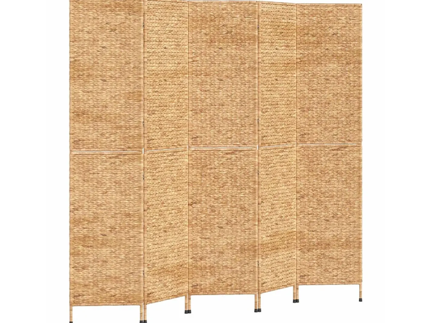 Hot Biombo de 5 paneles jacinto de agua 205x180 cm ES674494 Marru00f3n