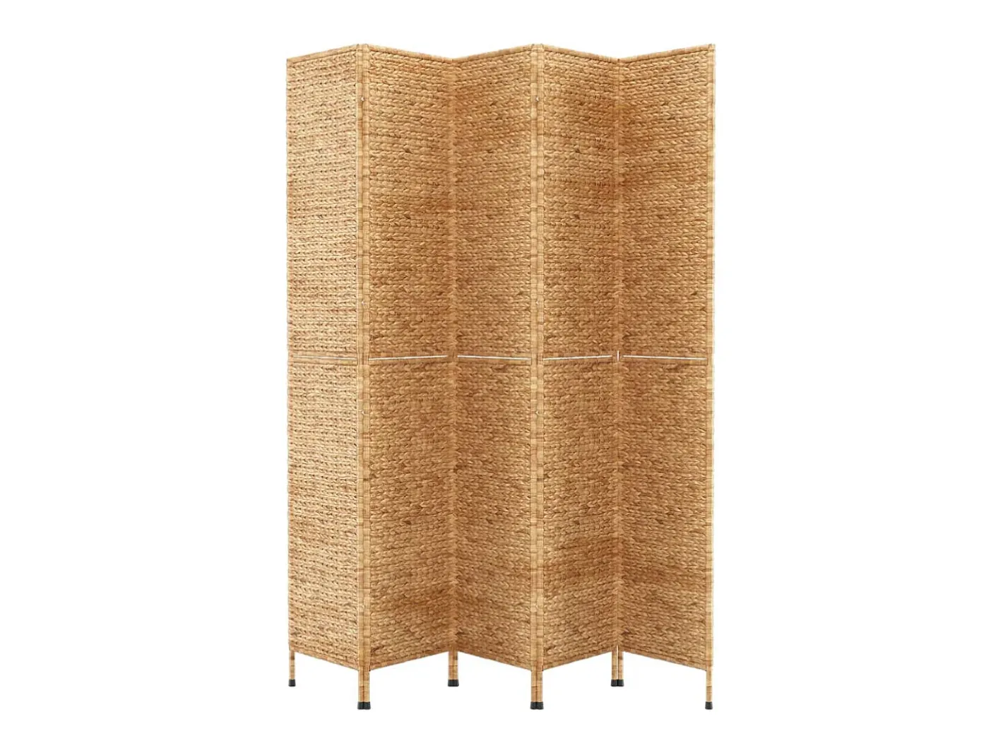 Hot Biombo de 5 paneles jacinto de agua 205x180 cm ES674494 Marru00f3n