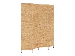 Biombo-Biombo de 4 paneles jacinto de agua 163x180 cm ES492174 Marru00f3n