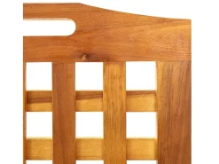 Biombo-Biombo de 4 paneles madera maciza de acacia 121x2x120 cm ES339396 Marru00f3n