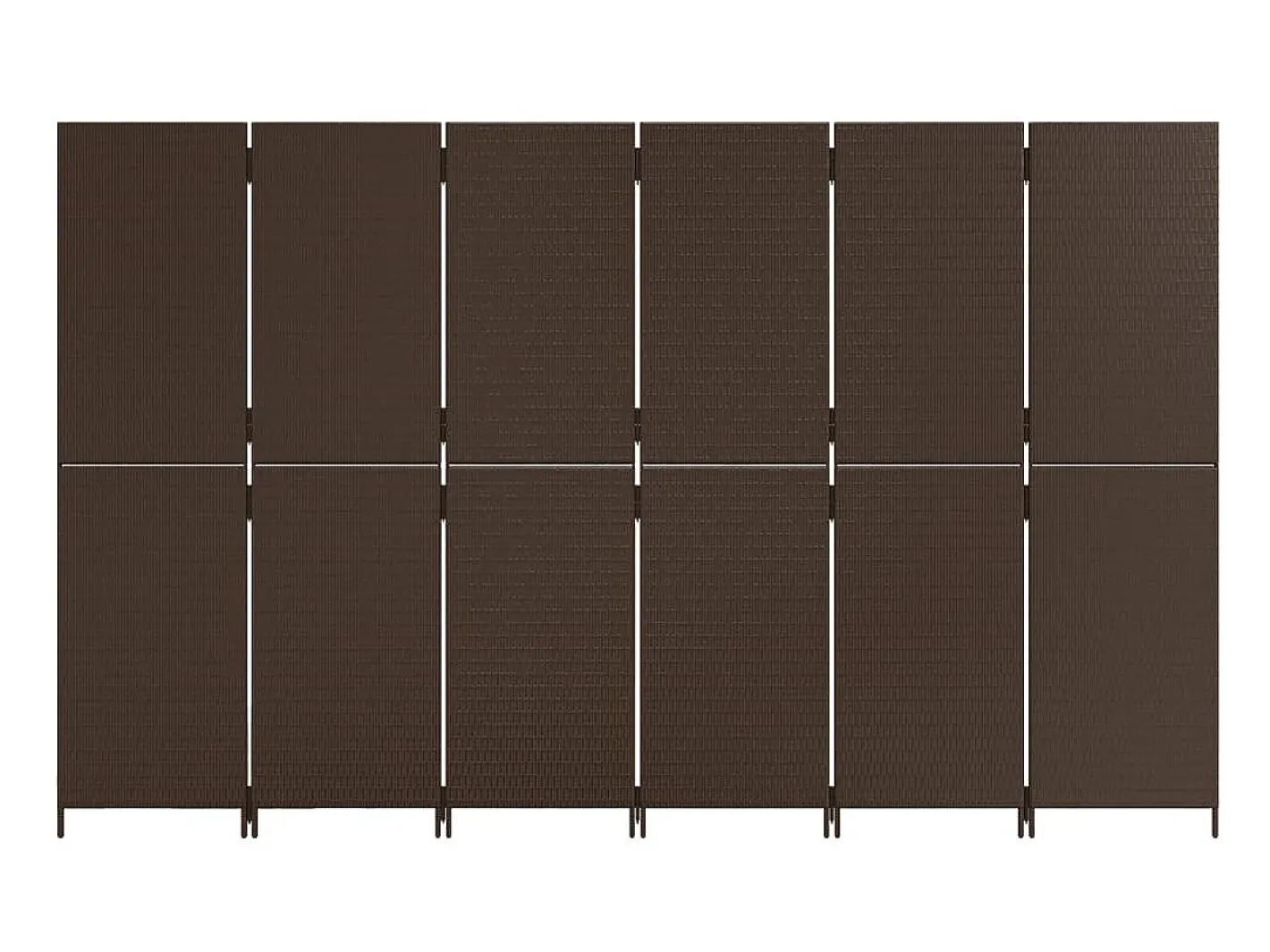 Clearance Biombo de 6 paneles ratán sintético marrón ES113272 Marru00f3n