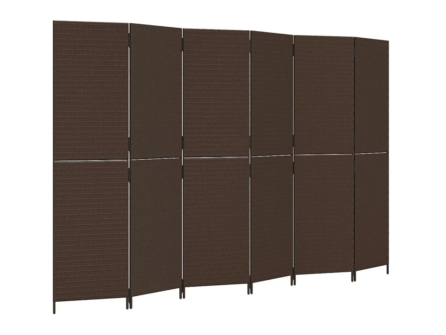 Clearance Biombo de 6 paneles ratán sintético marrón ES113272 Marru00f3n