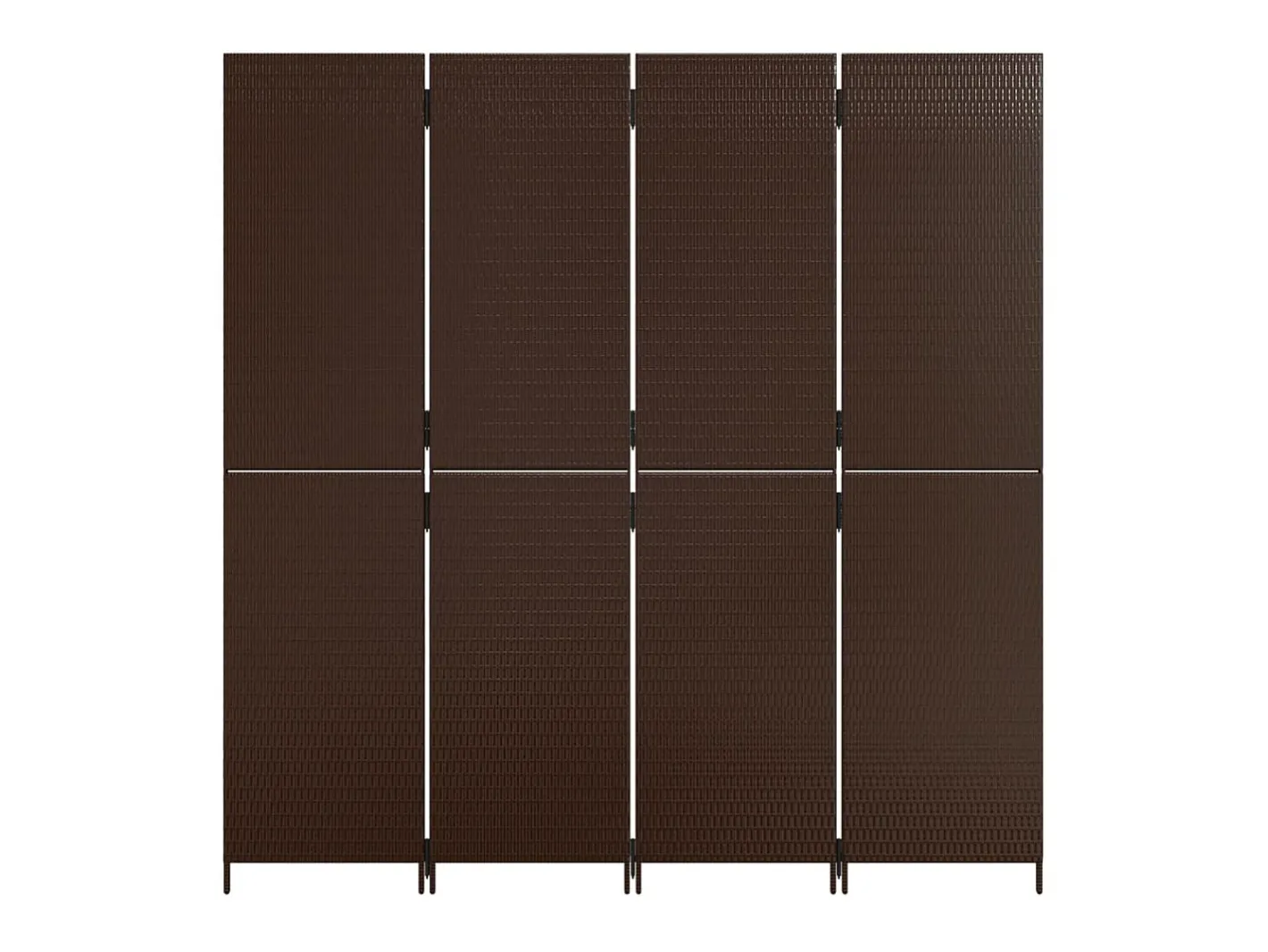 Hot Biombo de 4 paneles ratán sintético marrón ES475889 Marru00f3n