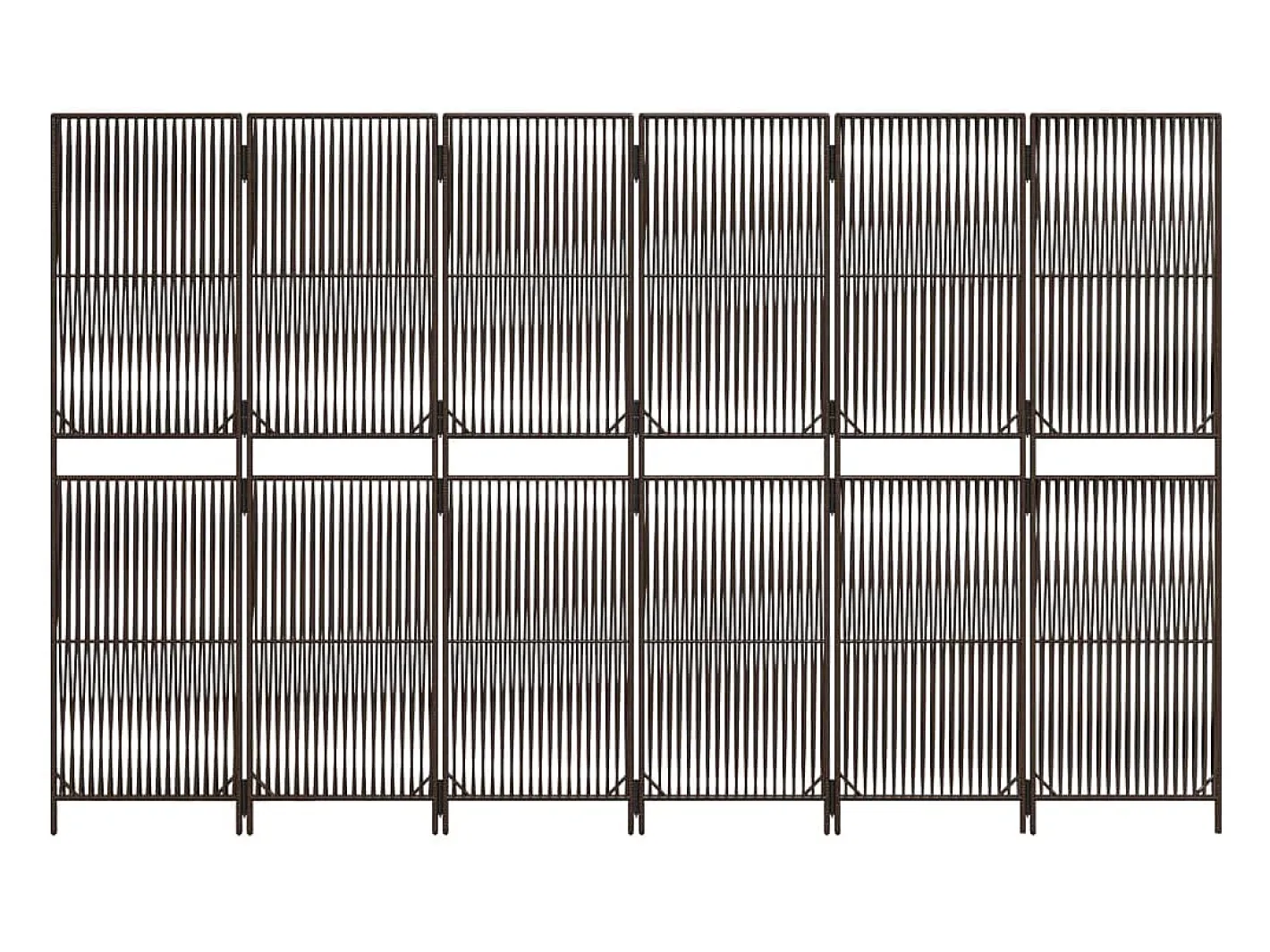 Biombo-Biombo de 6 paneles ratán sintético marrón ES627634 Marru00f3n