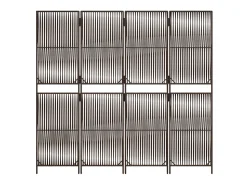 Biombo-Biombo de 4 paneles ratán sintético marrón ES584895 Marru00f3n