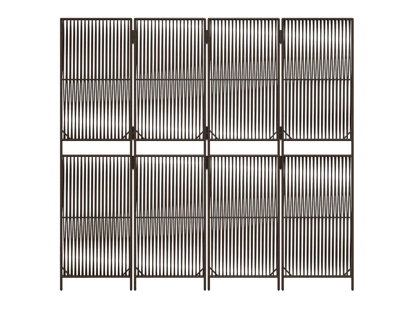 Biombo-Biombo de 4 paneles ratán sintético marrón ES584895 Marru00f3n
