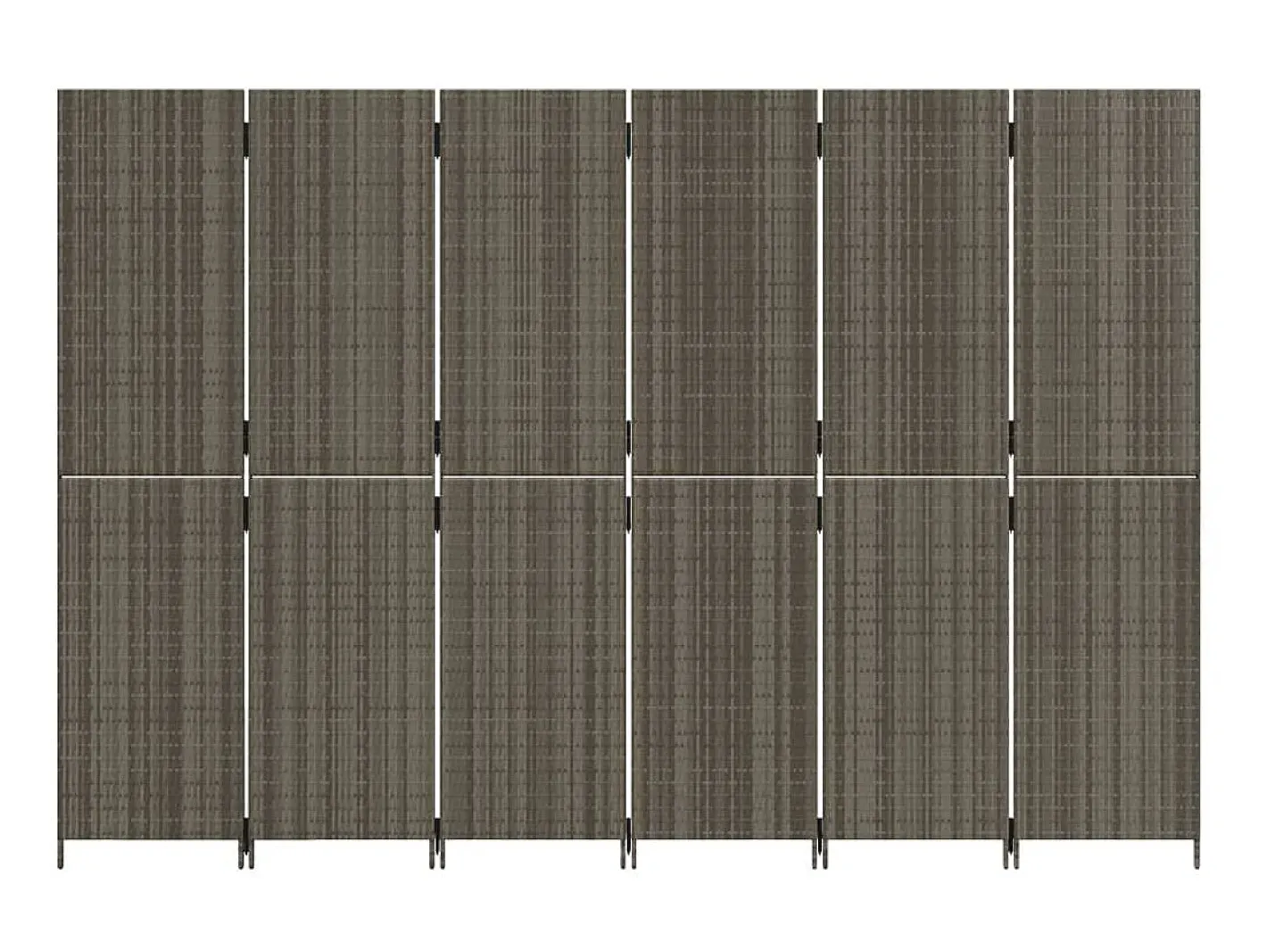 Biombo de 6 paneles ratán sintético ES282200 Gris Best