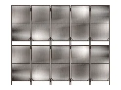 Biombo-Biombo de 5 paneles ratán sintético marrón ES836000 Marru00f3n