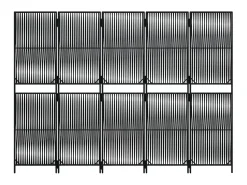 Biombo de 5 paneles ratán sintético ES338343 Negro Sale