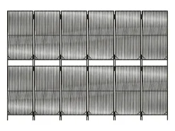 Outlet Biombo de 6 paneles ratán sintético ES852882 Gris