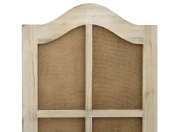Biombo-Biombo de 6 paneles tela marrón 214x165 cm ES746534 Marru00f3n