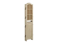 Biombo-Biombo de 6 paneles tela marrón 214x165 cm ES746534 Marru00f3n