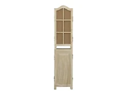 Biombo-Biombo de 6 paneles tela marrón 214x165 cm ES746534 Marru00f3n