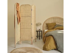 BERAH GETAH Biombo de ratán y rejilla 170 cm Color natural claro Online