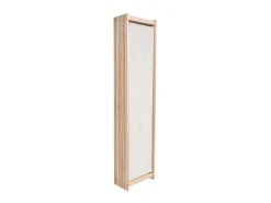Biombo-Biombo divisor 5 paneles de tela 200x170x4 cm ES313625 Crema