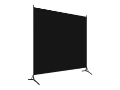 Biombo-Biombo divisor de 1 panel 175x180 cm ES990823 Negro