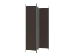 Biombo divisor de 3 paneles de tela marrón 150x220 cm ES816960 Marru00f3n Hot