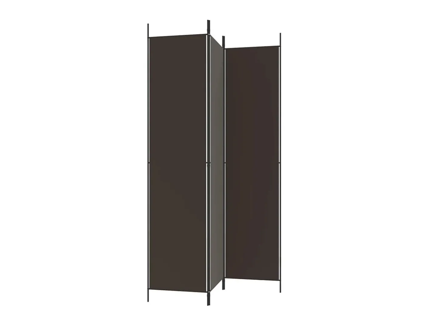 Biombo divisor de 3 paneles de tela marrón 150x220 cm ES816960 Marru00f3n Hot