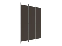 Biombo divisor de 3 paneles de tela marrón 150x220 cm ES816960 Marru00f3n Hot
