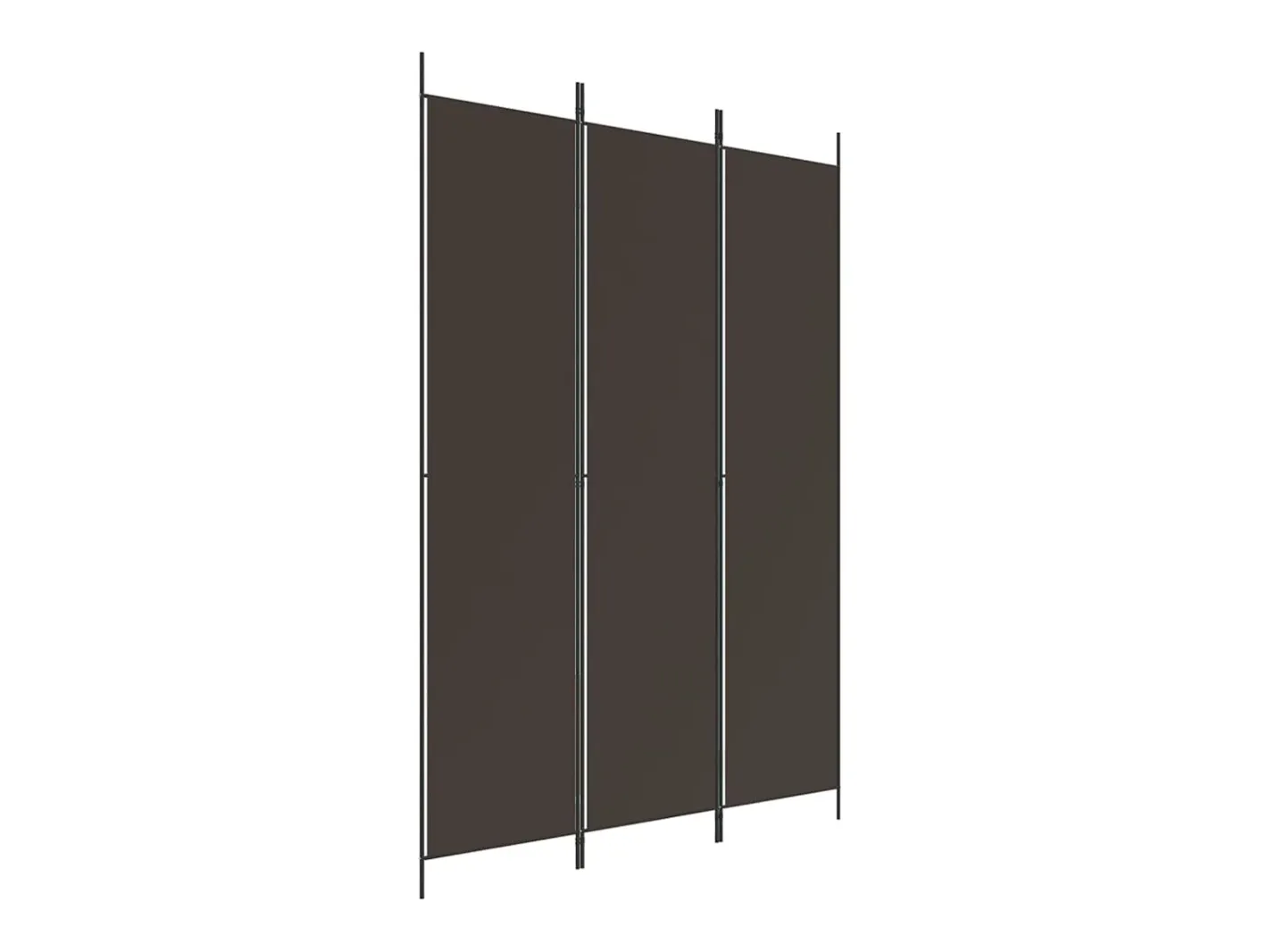 Biombo divisor de 3 paneles de tela marrón 150x220 cm ES816960 Marru00f3n Hot