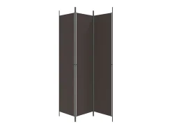 Biombo divisor de 3 paneles de tela marrón 150x220 cm ES816960 Marru00f3n Hot