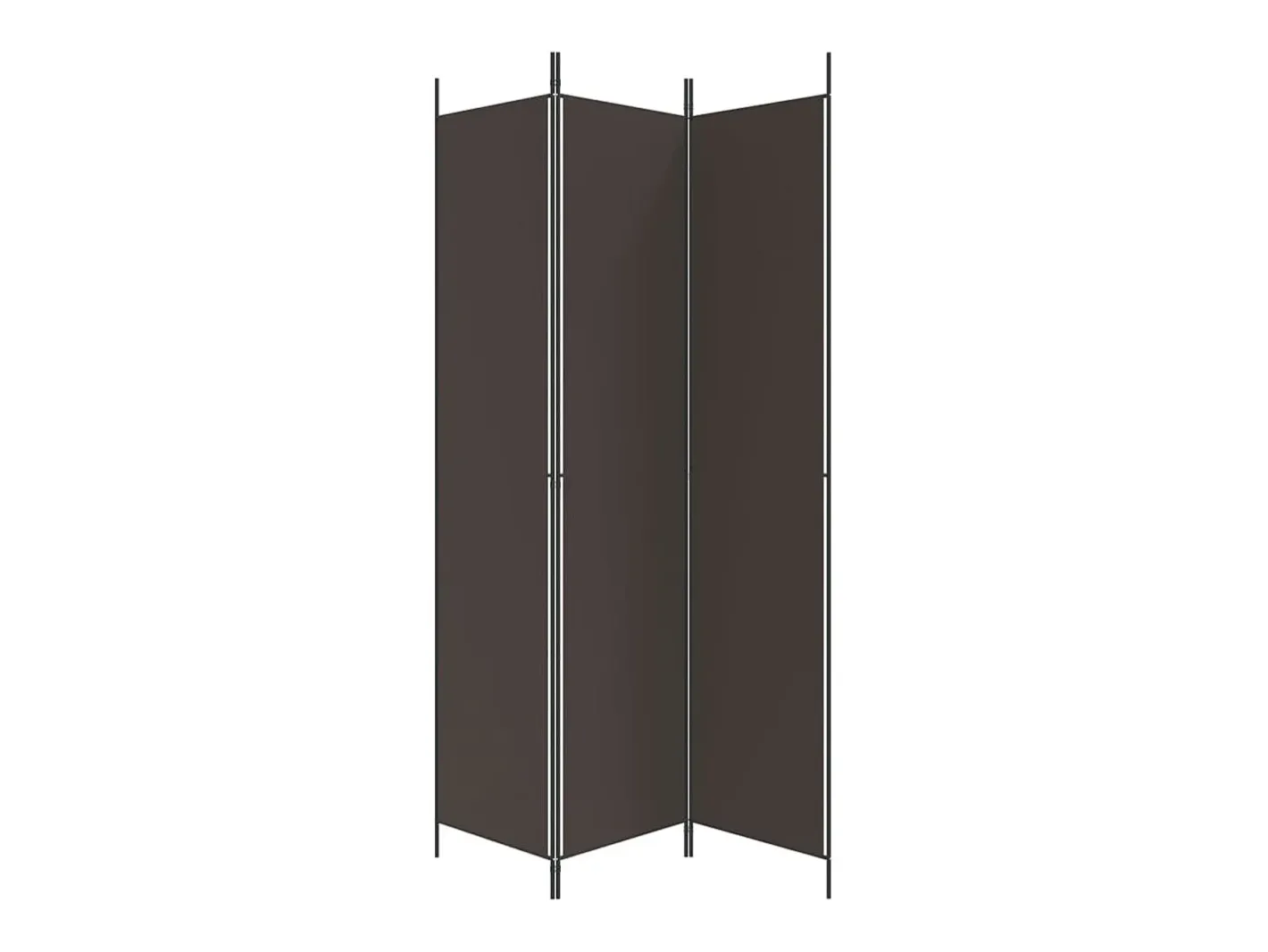 Biombo divisor de 3 paneles de tela marrón 150x220 cm ES816960 Marru00f3n Hot