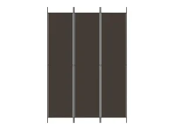Biombo divisor de 3 paneles de tela marrón 150x220 cm ES816960 Marru00f3n Hot